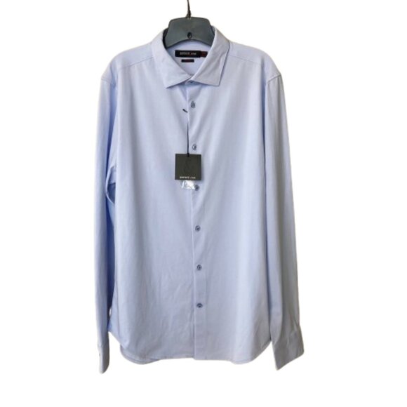DSTRCT & Row Slim Fit Dress Shirt Men's Large L Ice Blue Stitch Fix NWT - Picture 1 of 7
